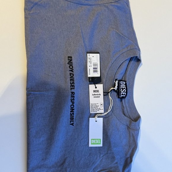 Diesel - Enjoy Diesel Responsibly Embroidered Shirt Blue - Picture 6 of 6